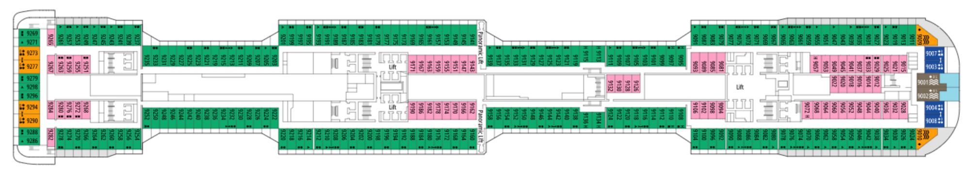 Deck 9 - Seaside plan